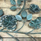 Home & Living > Home Decor > Wall Decor > Wall Hangings - 1967 Turner Mfg Floral Metal Wall Art, MCM Mid Century Green Gol...
