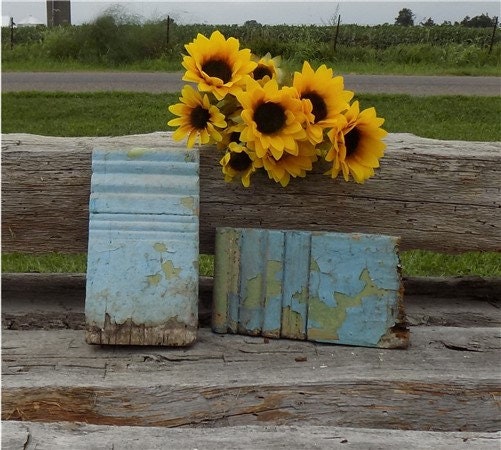 Home & Living > Home Decor > Wall Decor > Wall Hangings - 2 Plinth Blocks, Door Trim Molding, Architectural Salvage Antiqu...
