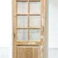 Antique French Single Door (32x93.5) Glass Pane Door with Jamb, Encased Door T36