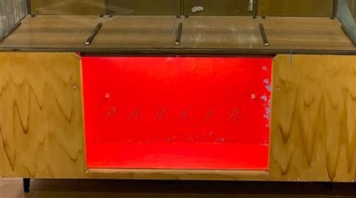Home & Living > Storage & Organization - 2 Pc. Parker Glass Display Case, Vintage Floor Showcase, Lighted Store Counter by...