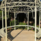 Elegant Swirl Gazebo with Bench, Dome Roof, Metal Pergola, Outdoor Patio Arbor W