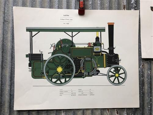 Stanley Paine, Busy Bee, Laura, Little Gem, 17.5x14 Steam Engine Art Prints