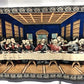 The Last Supper Da Vinci Tapestry, Vintage Italian Textile Plush Art Decor B
