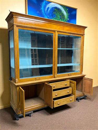 Home & Living > Furniture > Office Furniture - 8' Retail Store Display Cabinet, Vintage Apothecary, Backbar, Display Case,...