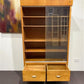 2 Sliding Door Display Cabinet, Vintage Display Case, Curio Cabinet, Showcase, G