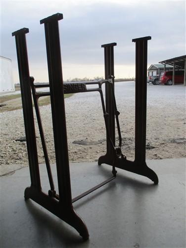 Treadle - Treadle Sewing Machine Cast Iron Base Industrial Age Table Singer Steampunk Lp by The Old Grainery (cast iron ba...