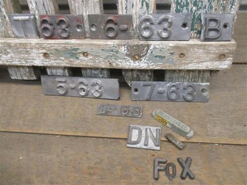 Lead Cast Numbers Letters Typeset Stamp Sign Arts Crafts Advertising Vintage