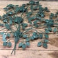 Home & Living > Home Decor > Wall Decor > Wall Hangings - 1967 Turner Mfg Floral Metal Wall Art, MCM Mid Century Green Gol...