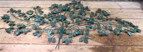 Home & Living > Home Decor > Wall Decor > Wall Hangings - 1967 Turner Mfg Floral Metal Wall Art, MCM Mid Century Green Gol...