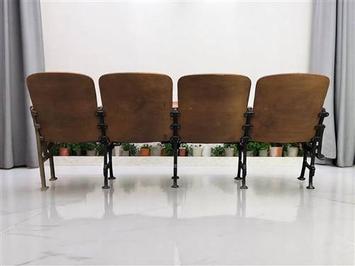 Home & Living > Furniture - 4 Vintage Wood Folding Theater Seats, Auditorium Seats, Entryway Bench, E9 by The Old Grainery