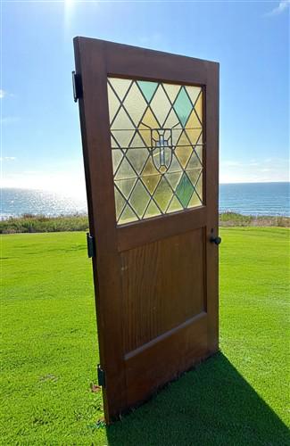 Home & Living > Home Improvement > Doors & Locks > Doors - Antique Single Door (40x79.5) Stained Glass Paneled Church Door...