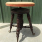 Home & Living > Furniture > Living Room Furniture - Swivel Wood Piano Organ Stool, Glass Claw Feet, Vintage Organ Bar Benc...