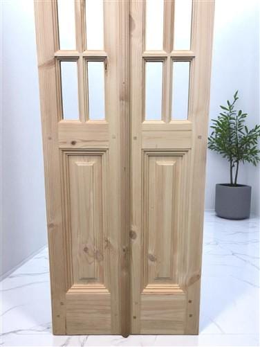 French Double Door (21x80.5) 6 Pane Glass Door European Styled EM51