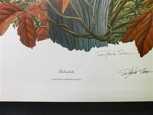Art & Collectibles > Prints > Lithographs - Richard Sloan, Bobwhite, Signed Print, 28x22, Wade Collection, Plate 21 by The...