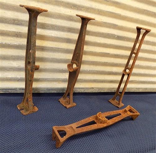 Brackets - 4 Cast Iron Brackets Art Deco Industrial Architectural Salvage Hardware Vintage by The Old Grainery (architectu...