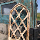 Farmhouse Arched Frame, Lattice Window Frame, Rustic Home Decor, Church Frame,
