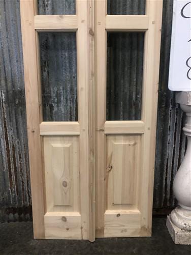 Arched French Double Doors (24x80) 3 Pane Glass European Styled Doors O16