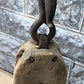 Block Pulley, Vintage Wood Cast Iron Rustic Farm Barn Hay Trolley Carrier A7