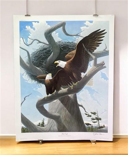 Art & Collectibles > Prints > Lithographs - Richard Sloan, Bald Eagle, Signed Print, 28x22, Wade Collection, Plate 40 by T...