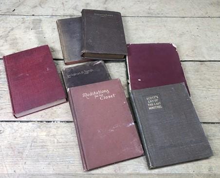 1842-1937 Book Lot, Castles Drama Devotion History Literature Poetry Textbook C