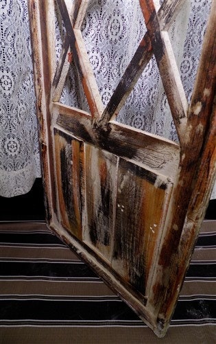 Home & Living > Home Decor > Home Accents - Large Farmhouse Lattice Window, Arched Lattice Window Frame, Rustic Home Decor...