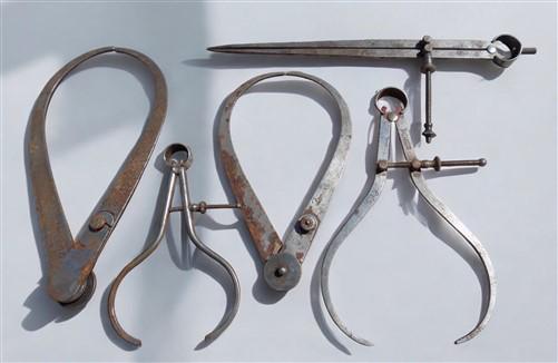 Lot Vintage Machinist Tools, Calipers, Pipe Cutter, Rex 10 Extractors, More