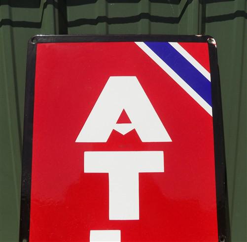 Atlas Tires Repairs Sign, Atlas Porcelain Metal Advertising, Standard Oil Sign A