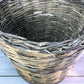 Home & Living > Home Decor > Home Accents - Round Wicker Basket, Vintage German Woven Rattan Basket, Storage Organizer N b...