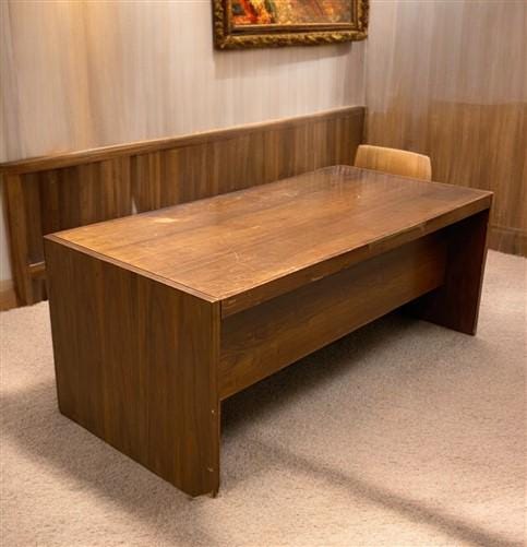Home & Living > Furniture > Office Furniture > Desks - Veripanel Wood Desk, Executive Desk, Vintage Oversize Desk, Double...