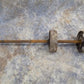 Wheel Parts - 4 Factory Cart Wheels & 2 Axles Cast Iron Vintage Lineberry Industrial Wheel a39 by The Old Grainery (antiqu...