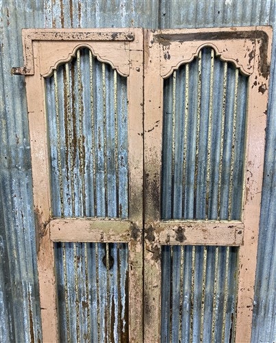 Home & Living > Outdoor & Gardening > Garden Decoration > Yard Art - Vintage Indian Garden Gates, Carved Metal Teak Doors,...