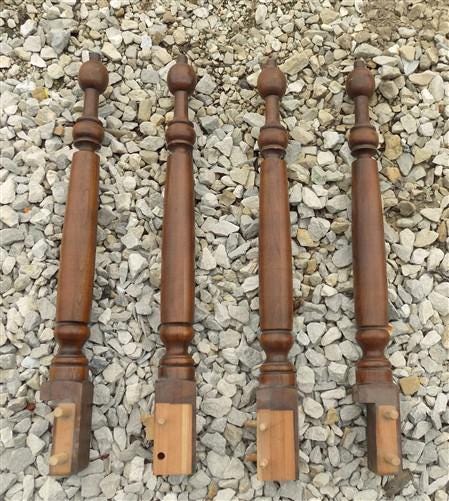 Home & Living > Furniture - Lot 4 Wooden Legs Table Support Bottom Chair Cabinet Dresser Vintage Furniture h by The Old Gr...