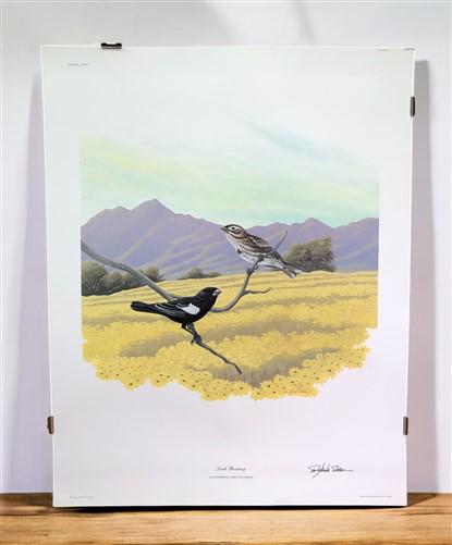Art & Collectibles > Prints > Lithographs - Richard Sloan, Lark Bunting, Signed Print, 28x22, Wade Collection, Plate 42 by...