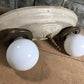 2 Lamp Ceiling Flush Mount Light Fixture, Vintage John Virden Value Lighting