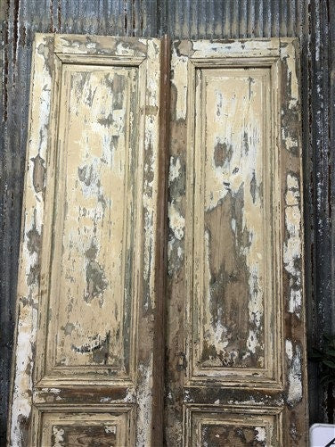 Antique French Double Doors (39.5x96.5) Raised Panel Doors, European Doors A298