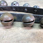 Home & Living > Home Decor > Home Accents > Bells - 17 Sleigh Bells Horse Rein Leather Strap, Christmas Winter Brass Jingl...