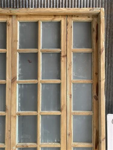 Antique French Double Doors (71x88) Frosted Glass European SideLite Jamb C12