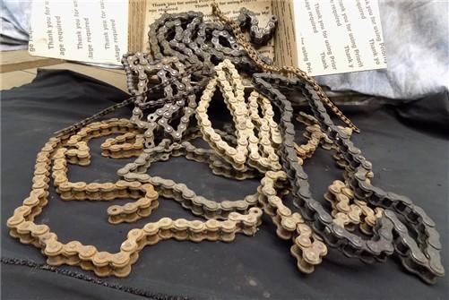 Chain - Sections Old Rusty Thick Chain Salvaged Iron Barn Find Metal Art Steampunk b by The Old Grainery