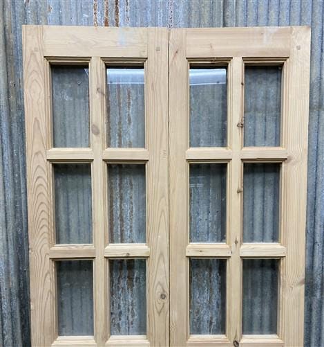 French Double Door (32.25x80.5) 8 Pane Glass Door European Styled, EM36-A