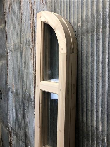 Arched French Double Doors (24x80) 3 Pane Glass European Styled Doors O16