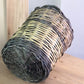Home & Living > Storage & Organization > Baskets - Round Wicker Basket, Vintage German Woven Rattan Basket, Storage Organi...