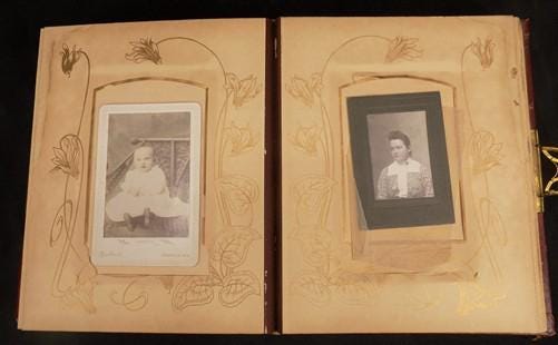 Books, Movies & Music > Books > Art & Photography Books - 1800s Album Musicbox Family Photography Black White Sepia Photos...