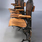 4 Wood Iron Folding Theater Seats, Auditorium Seats, Entryway Bench, D15