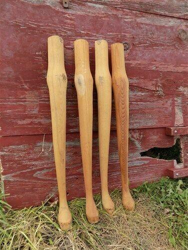 Legs Table 4 Wooden Support Bottom Chair Cabinet Dresser Vintage Furniture k