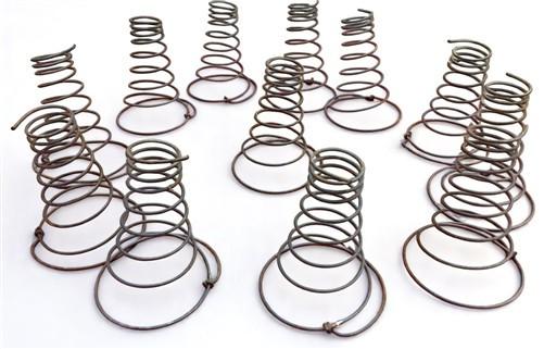 Craft Supplies & Tools > Raw Materials > Metal - 12 Rustic Bed Spring Coils, Tornado Spiral Mattress Coils, French Country...