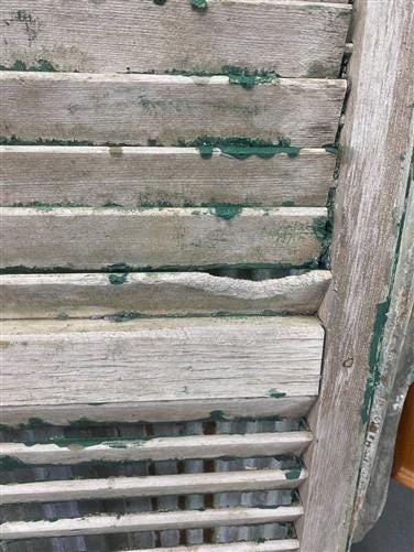 Antique Farmhouse Shutters, Wood Door Window Shutter, Architectural Salvage A69