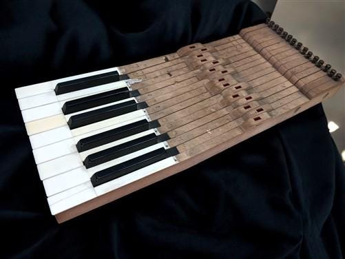 15 Black White Piano Keys, Vintage Piano Parts, Art Craft Supplies, Steampunk H