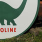 Sinclair Dino Gasoline Sign, Double Sided Metal Porcelain Advertising Sign A