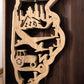Home & Living > Home Decor > Wall Decor > Wall Hangings - Illinois Carved Wood Wall Decor, Chicago Music Plane Farm Tracto...