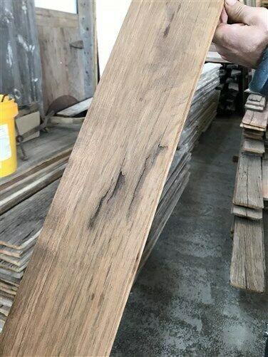 Lumber - Reclaimed Solid Wood White Oak Flooring, Hardwood Floor Tongue Groove Unfinished by The Old Grainery (barn siding...